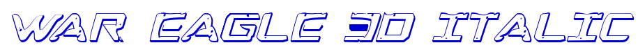 War Eagle 3D Italic шрифт